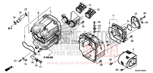 FILTRE A AIR CBR500RAH de 2017